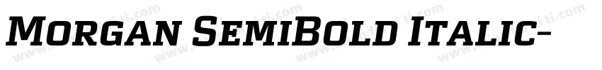 Morgan SemiBold Italic字体转换